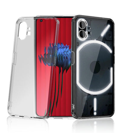 Nothing Phone (1) (6.55 inch) Back Cover | Ice Crystal Series [Anti Yellow], Black Clear