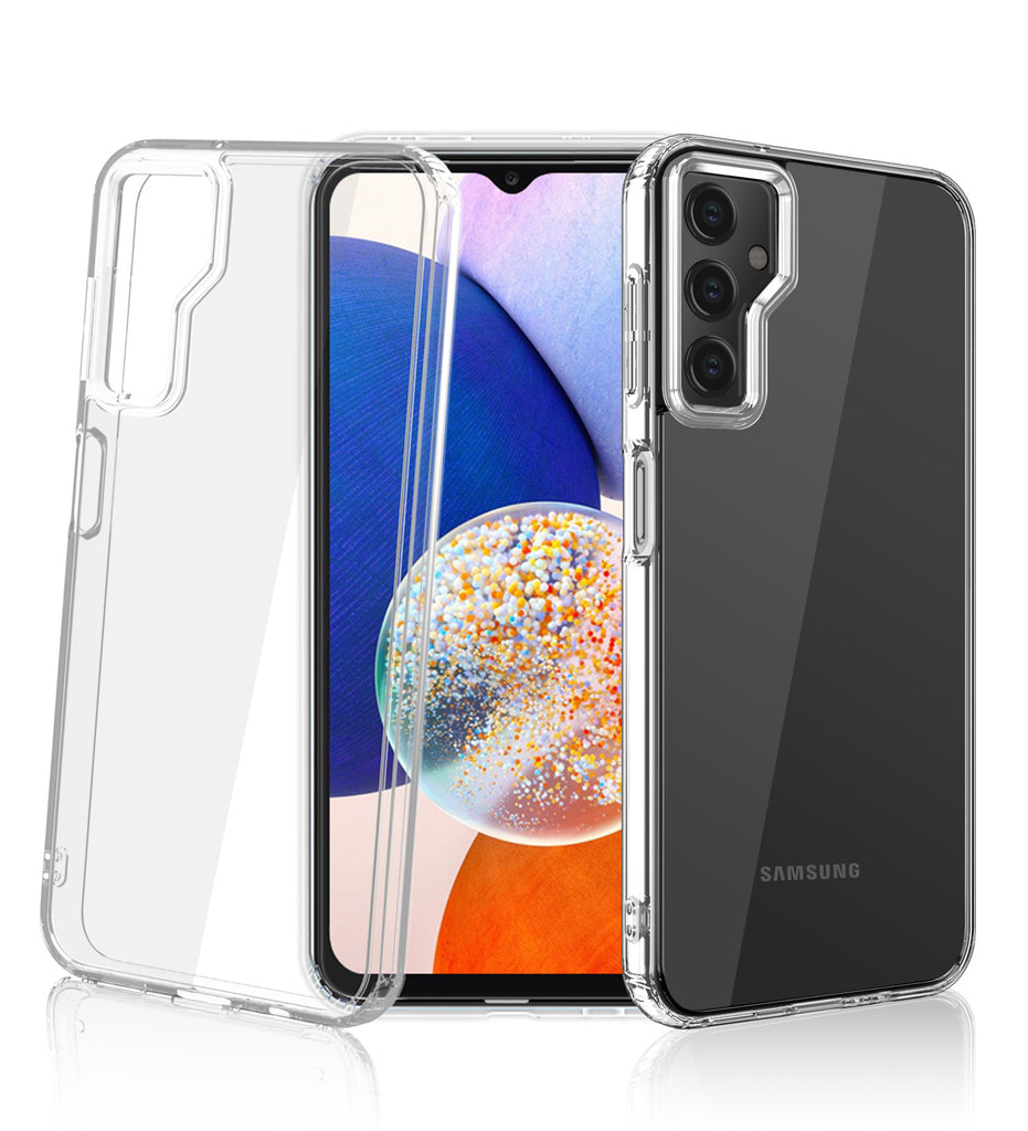 Ice Crystal Series Hybrid Transparent PC Military Grade TPU Back Cover for Samsung Galaxy A14 4G, Samsung Galaxy A14 5G, 6.6 inch, Crystal Clear