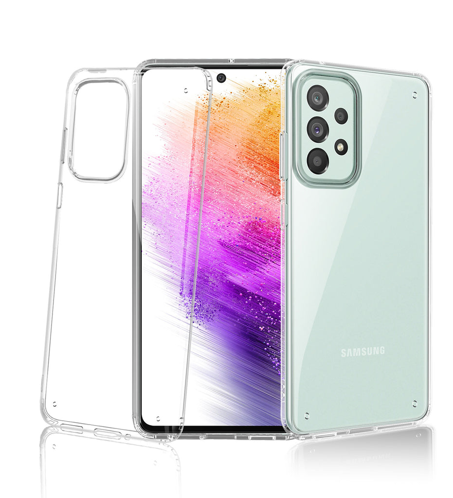 Ice Crystal Series Hybrid Transparent PC Military Grade TPU Back Cover for Samsung Galaxy A73 5G, 6.7 inch, Crystal Clear