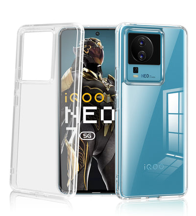 iQOO Neo 7 5G, iQOO Neo 7 Pro 5G (6.78 inch) Back Cover | Ice Crystal Series, Crystal Clear