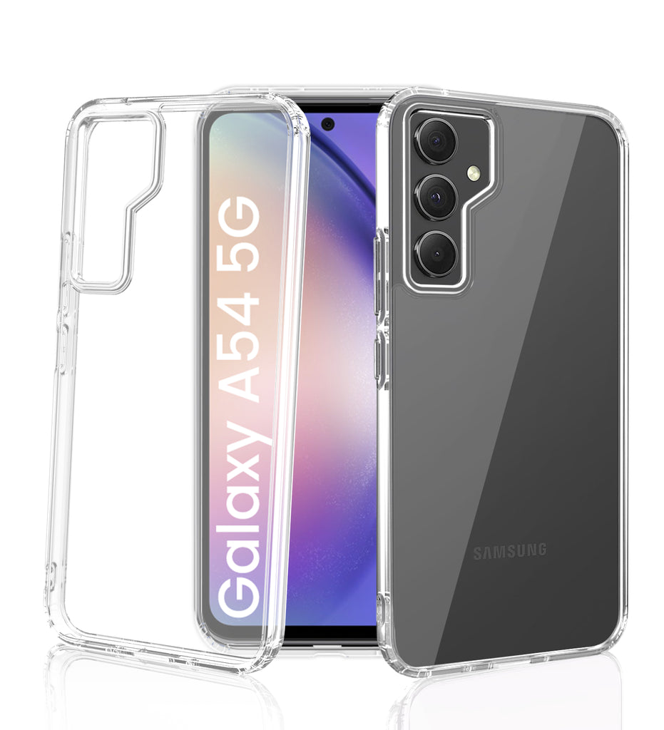 Ice Crystal Series Hybrid Transparent PC Military Grade TPU Back Cover for Samsung Galaxy A54 5G, 6.4 inch, Crystal Clear