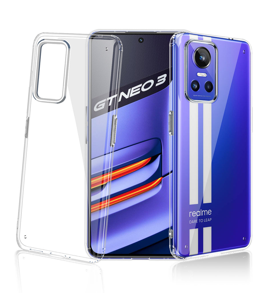 Ice Crystal Series Hybrid Transparent PC Military Grade TPU Back Cover for Realme GT Neo 3, 6.7 inch, Crystal Clear