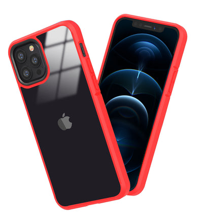 Apple iPhone 12 Pro Max (6.7 inch) Back Cover | Ice Crystal Series [Anti Yellow], Real Red