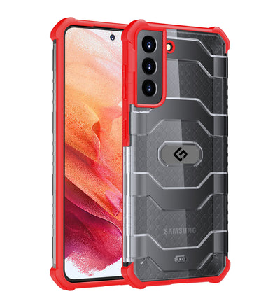 Samsung Galaxy S21 5G (6.2 inch) Back Cover | Explorer Series, Tangy Red