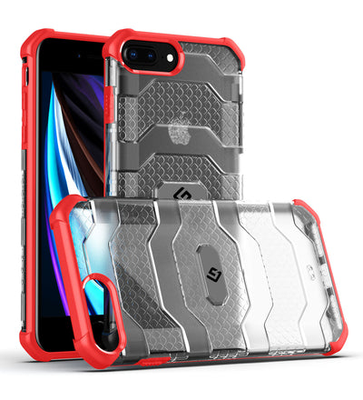 Explorer Series [Certified Military Grade Protection] Back Cover for Apple iPhone 7 Plus, Apple iPhone 8 Plus (5.5 inch), Tangy Red
