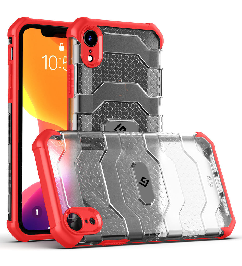 Explorer Series [Certified Military Grade Protection] Back Cover for Apple iPhone XR (6.1 inch), Tangy Red