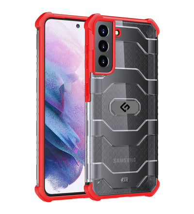 Explorer Series [Certified Military Grade Protection] Back Cover for Samsung Galaxy S21 Plus (6.7 inch), Tangy Red