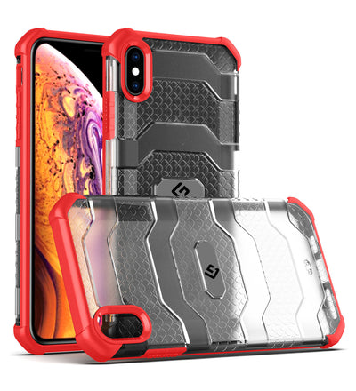 Explorer Series [Certified Military Grade Protection] Back Cover for Apple iPhone XS Max (6.5 inch), Tangy Red