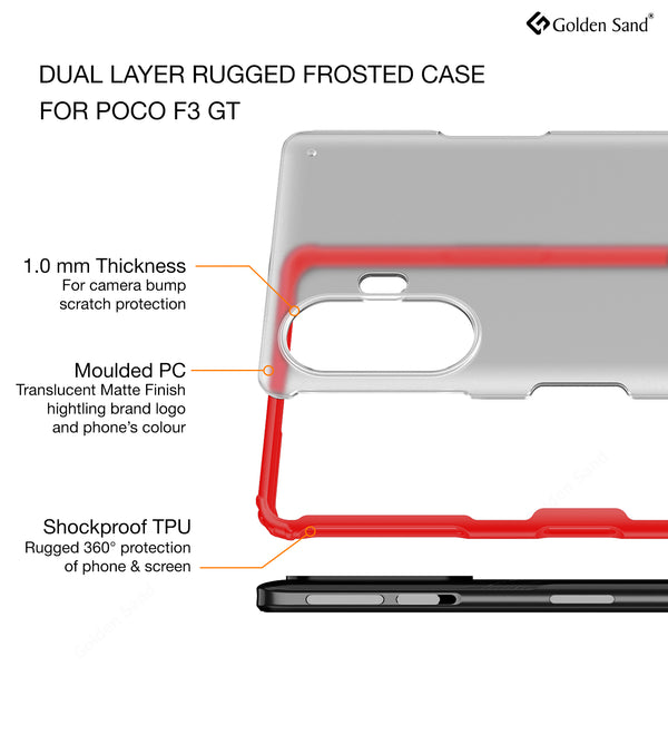 Xiaomi Poco F3 GT (6.67 inch) Back Cover | Rugged Frosted Series, Red