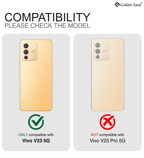 Vivo V23 5G (6.44 inch) Back Cover | Vegan Leather Series, Black